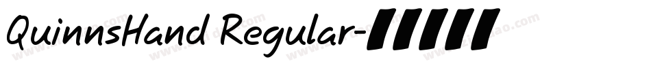 QuinnsHand Regular字体转换